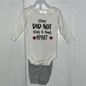 Funny COVID Inspired Outfit (3-6m)